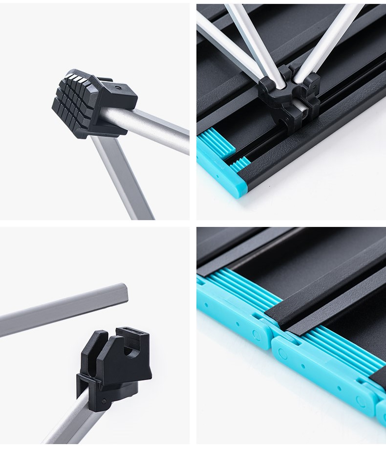 Naturehike lehký skládací hliníkový stolek L 68x46 cm 1700g - šedý